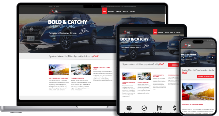 Signature Motors website